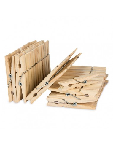 ab 50 Stück Wäscheklammern groß Bambus Holz 